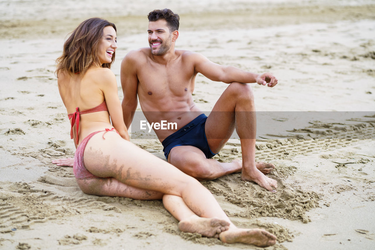 Young couple on beach