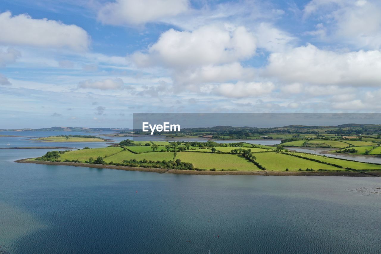 Scenic view of land against sky