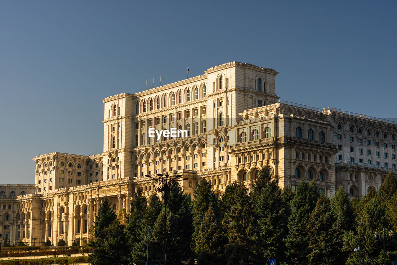 Low angle view of historical building against sky