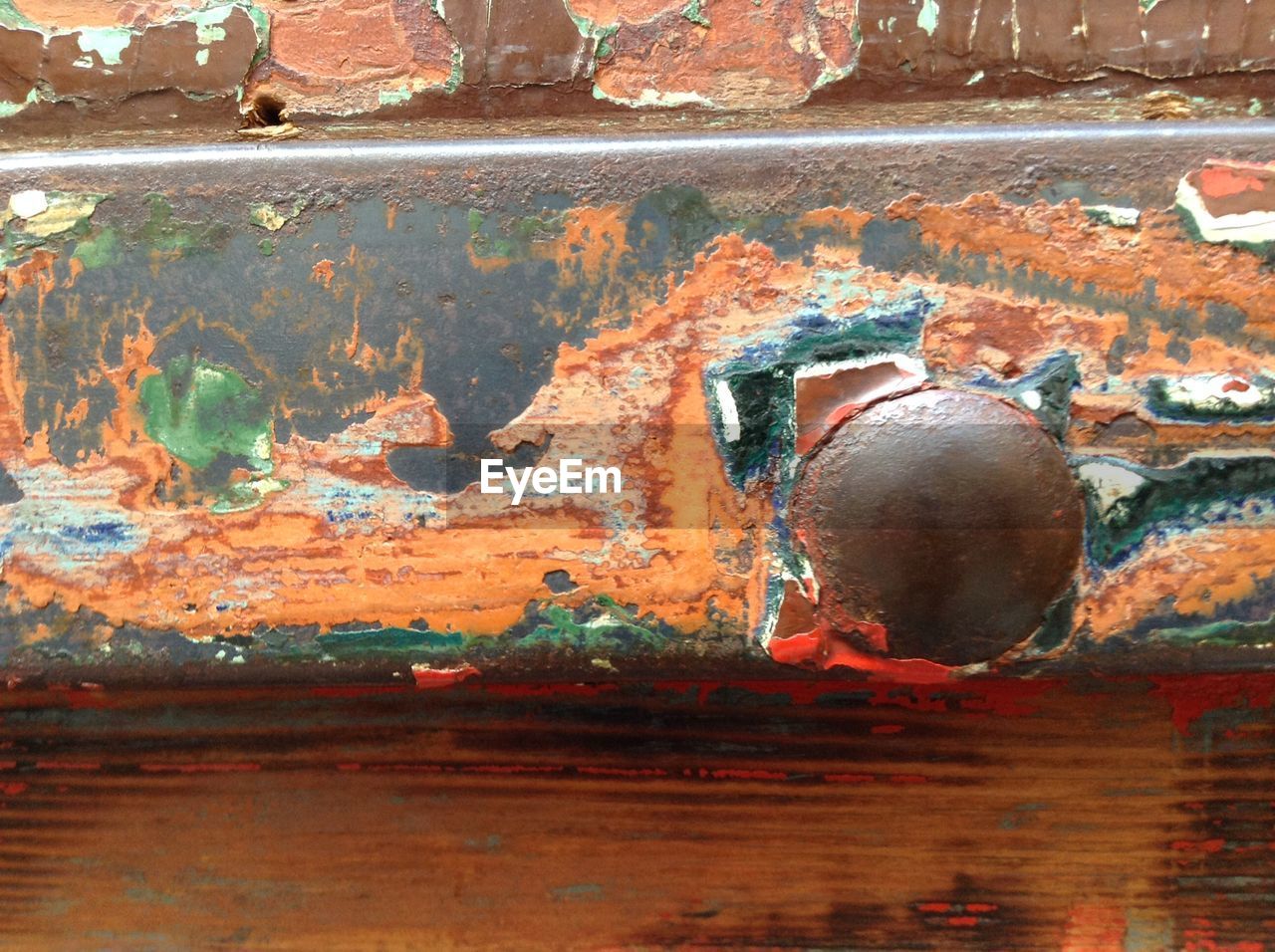 Close-up of weathered wooden door