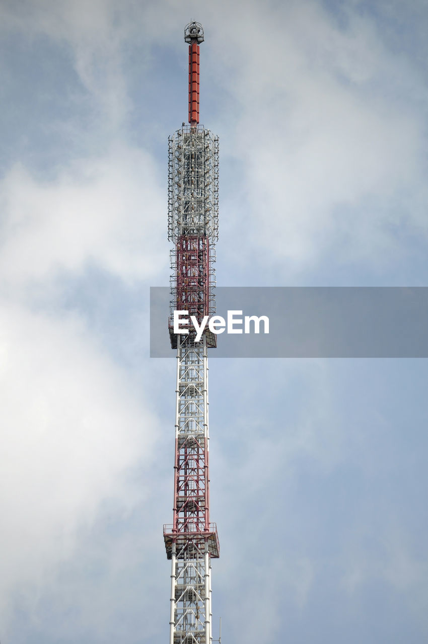 Low angle view of kl tower communications tower against sky