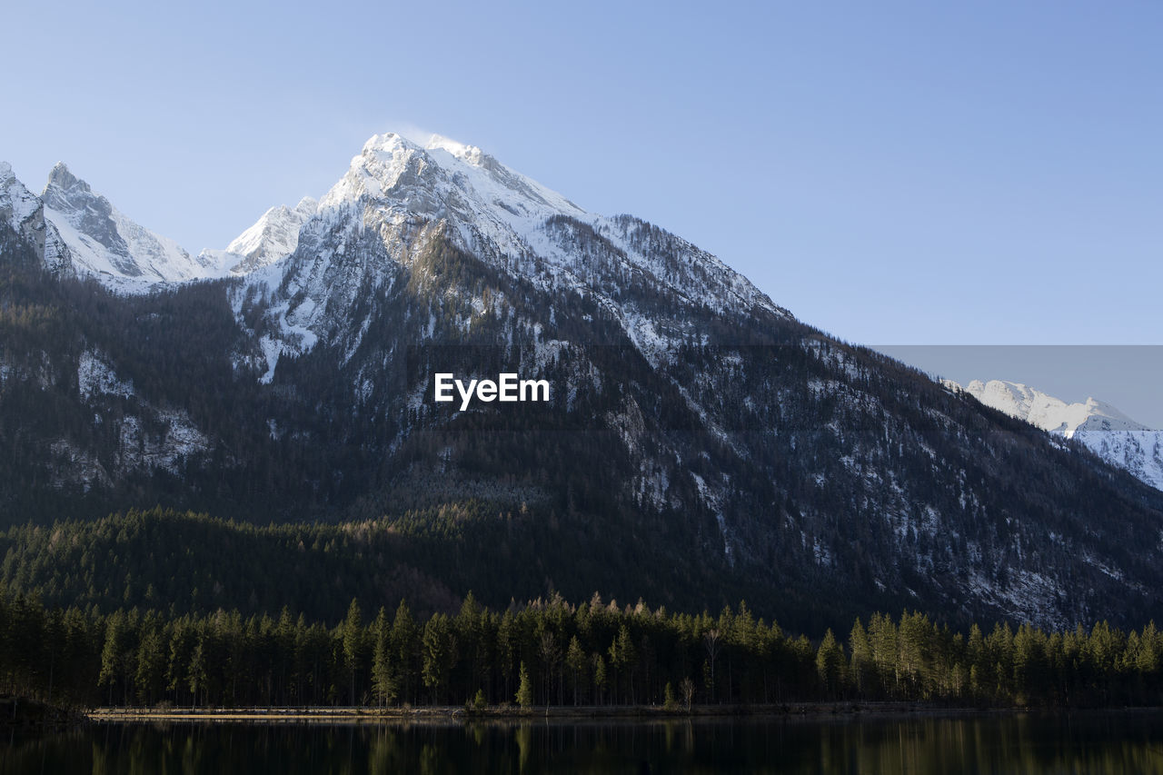 scenic view of snowcapped mountains