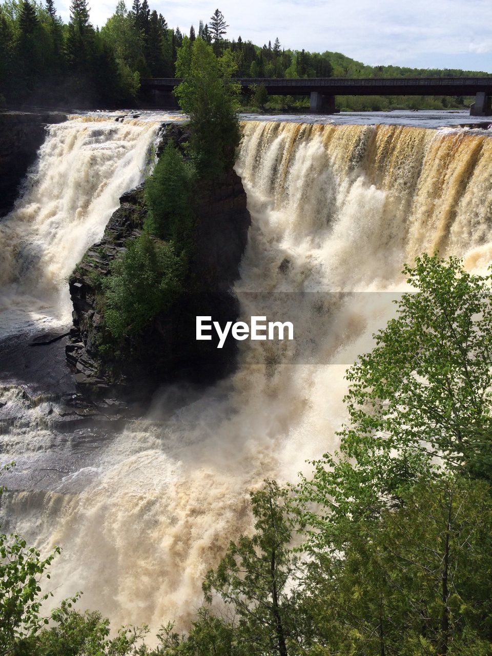 Scenic view of waterfall