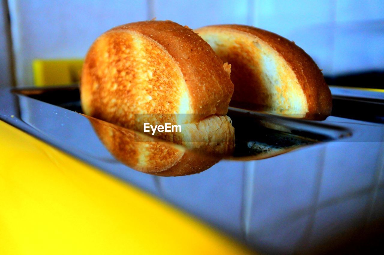 Close-up of bread on table