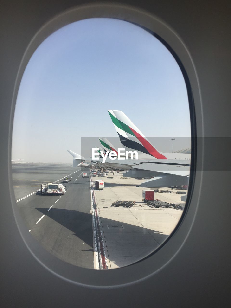 AIRPLANE FLYING OVER CLEAR SKY