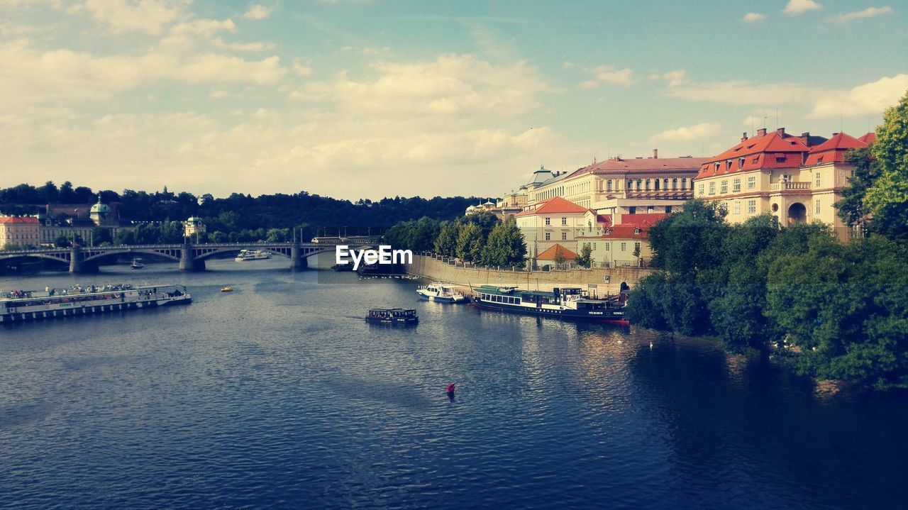 Scenic view of river against sky