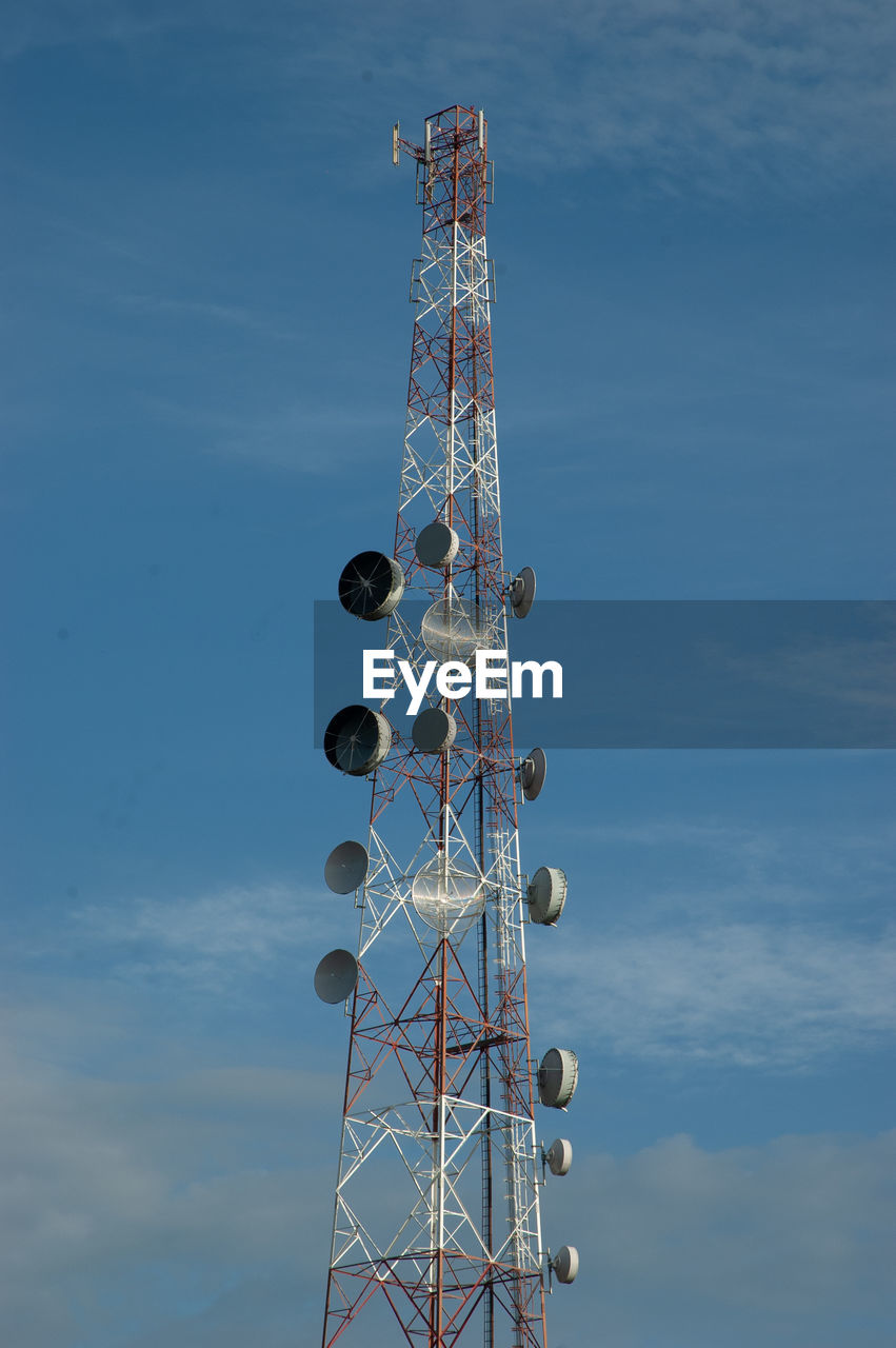 Microwave telecommunication towers in a rural area of latin america