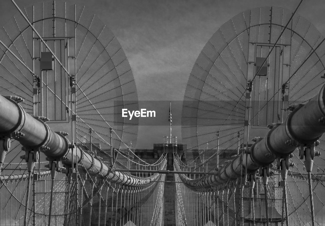 LOW ANGLE VIEW OF BRIDGE AGAINST SKY IN CITY