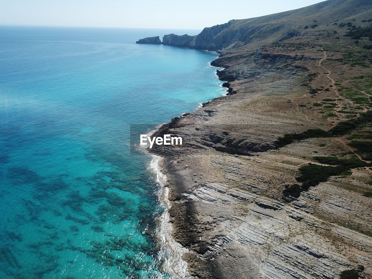 HIGH ANGLE VIEW OF SEA SHORE