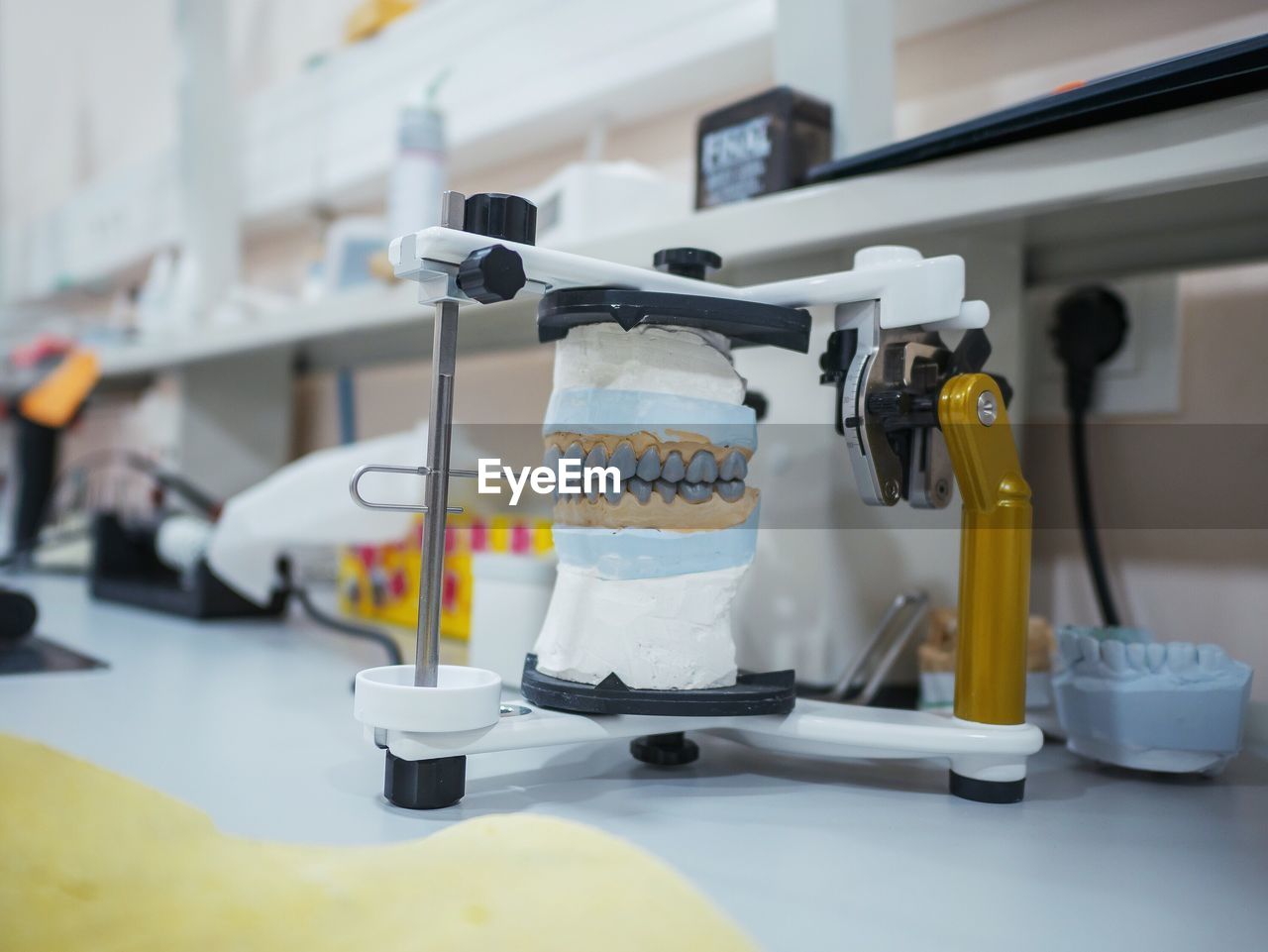 Dental mold on machinery at clinic