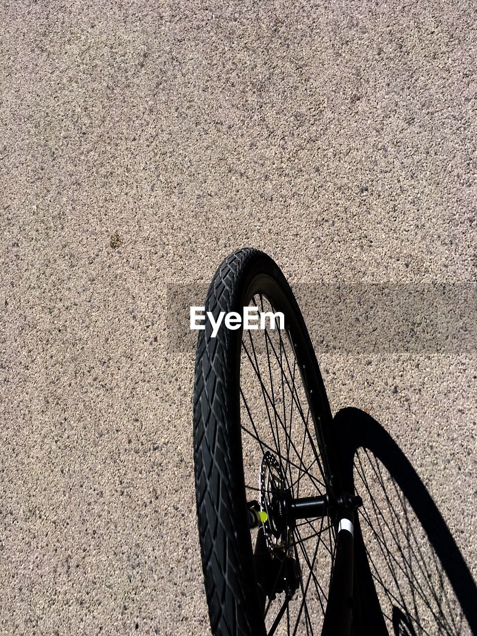 High angle view of bicycle