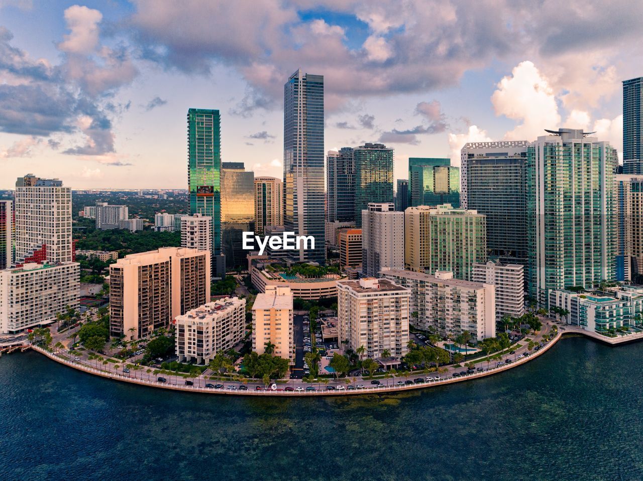 Modern buildings in city against sky