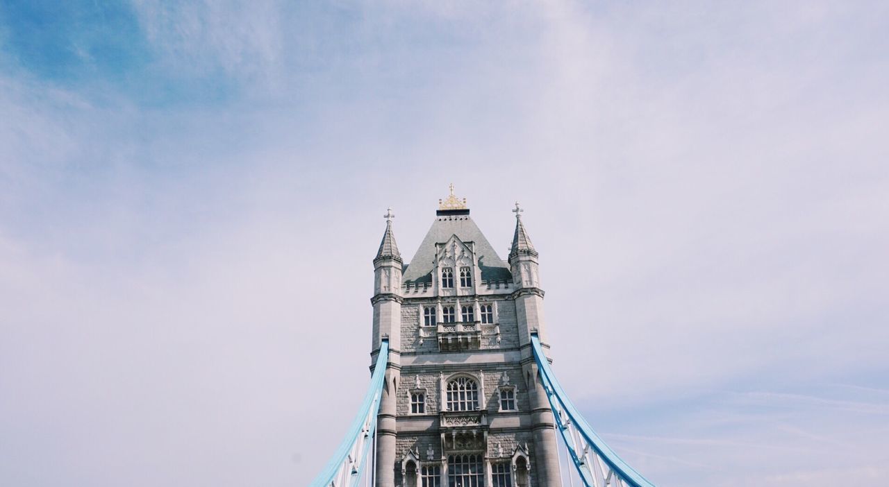 Low angle view of built structure against sky