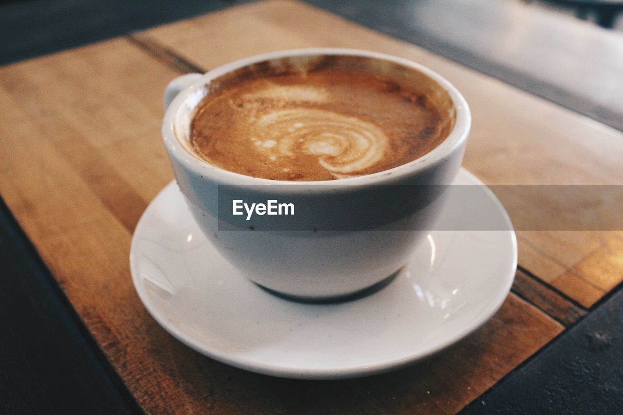 Close-up of coffee on table