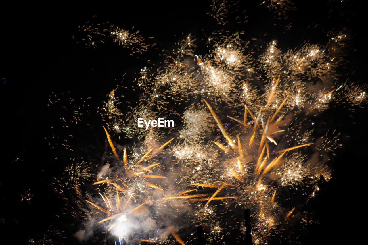 FIREWORK DISPLAY AGAINST BLACK BACKGROUND