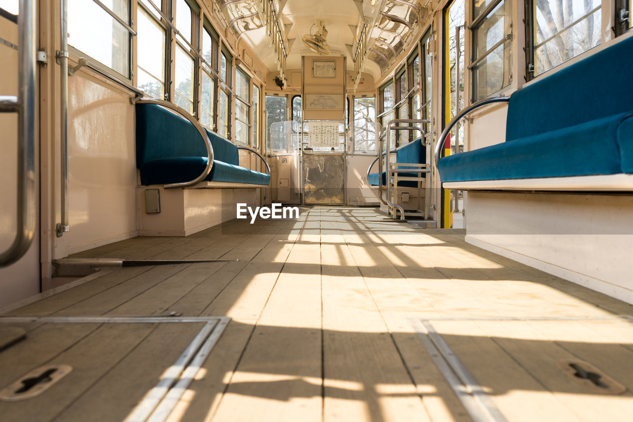 Interior of bus