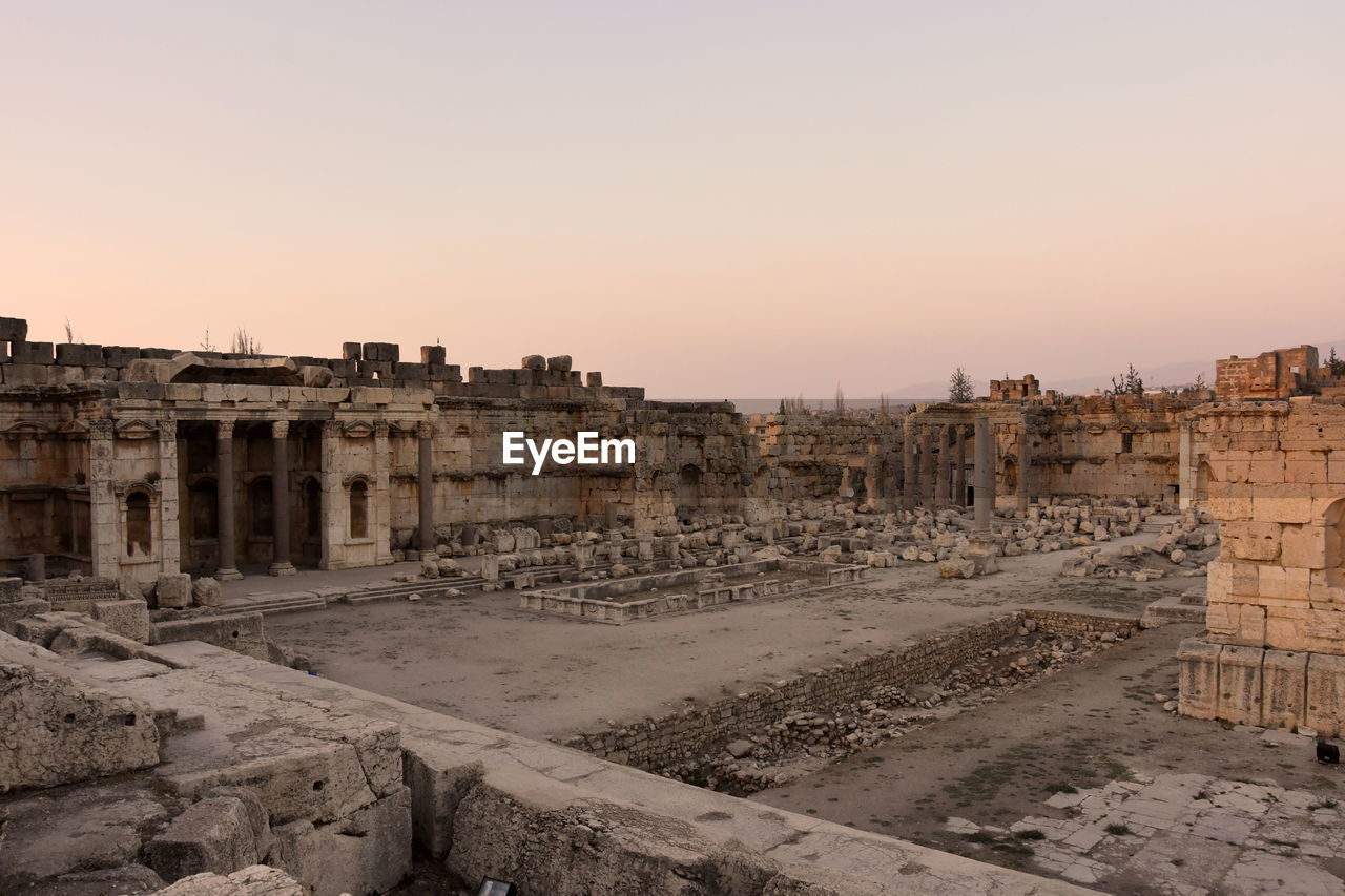 OLD RUINS AGAINST CLEAR SKY