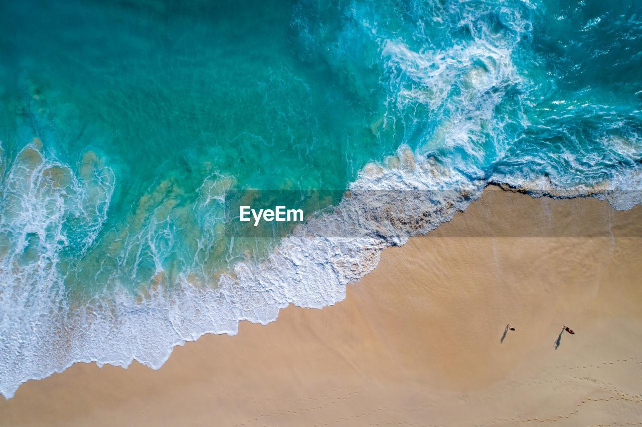 Aerial view of people at beach