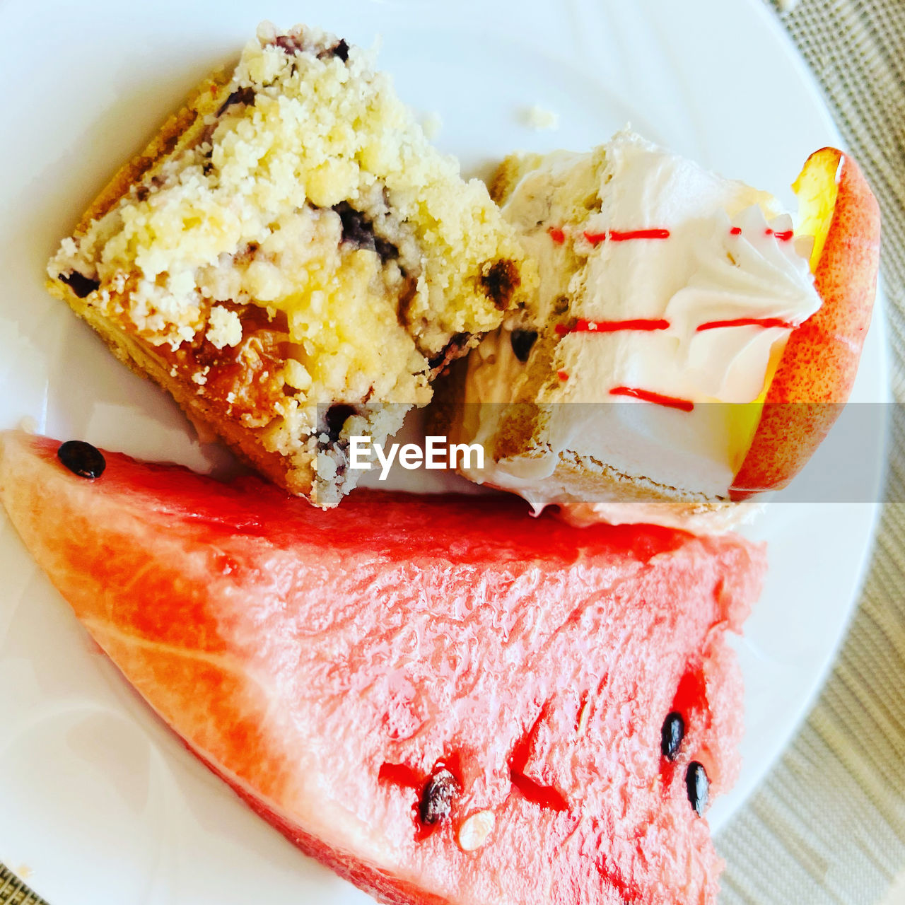 food and drink, food, plate, dish, produce, fast food, breakfast, freshness, dessert, meal, fruit, no people, indoors, healthy eating, cuisine, close-up, slice, sweet food, baked, sweet, high angle view