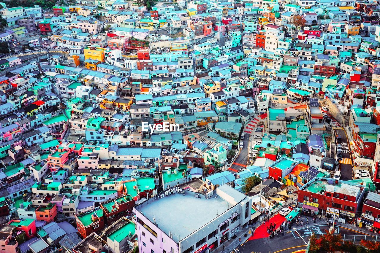 High angle view of a city