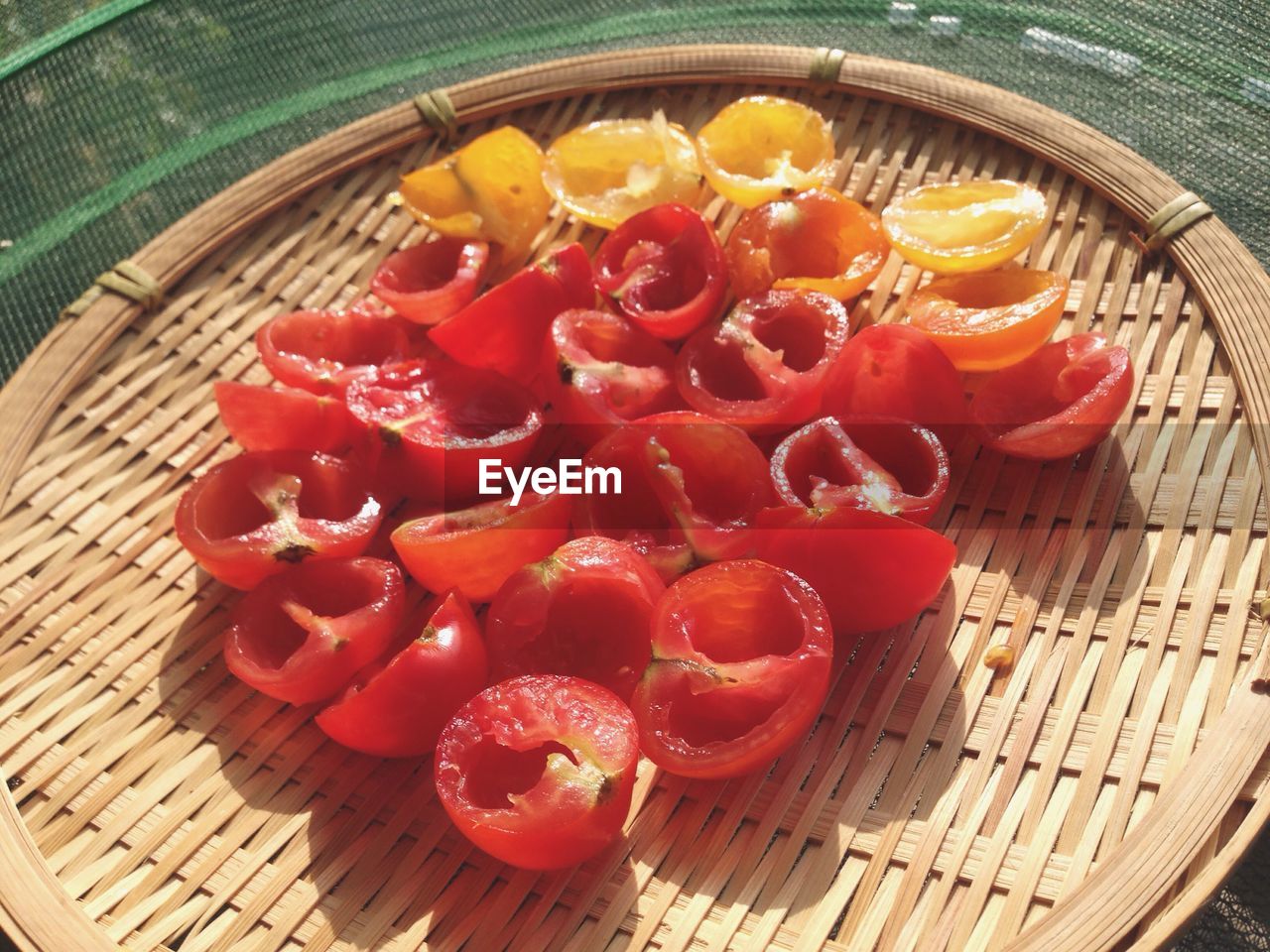 CLOSE-UP OF VEGETABLES ON WOODEN TABLE