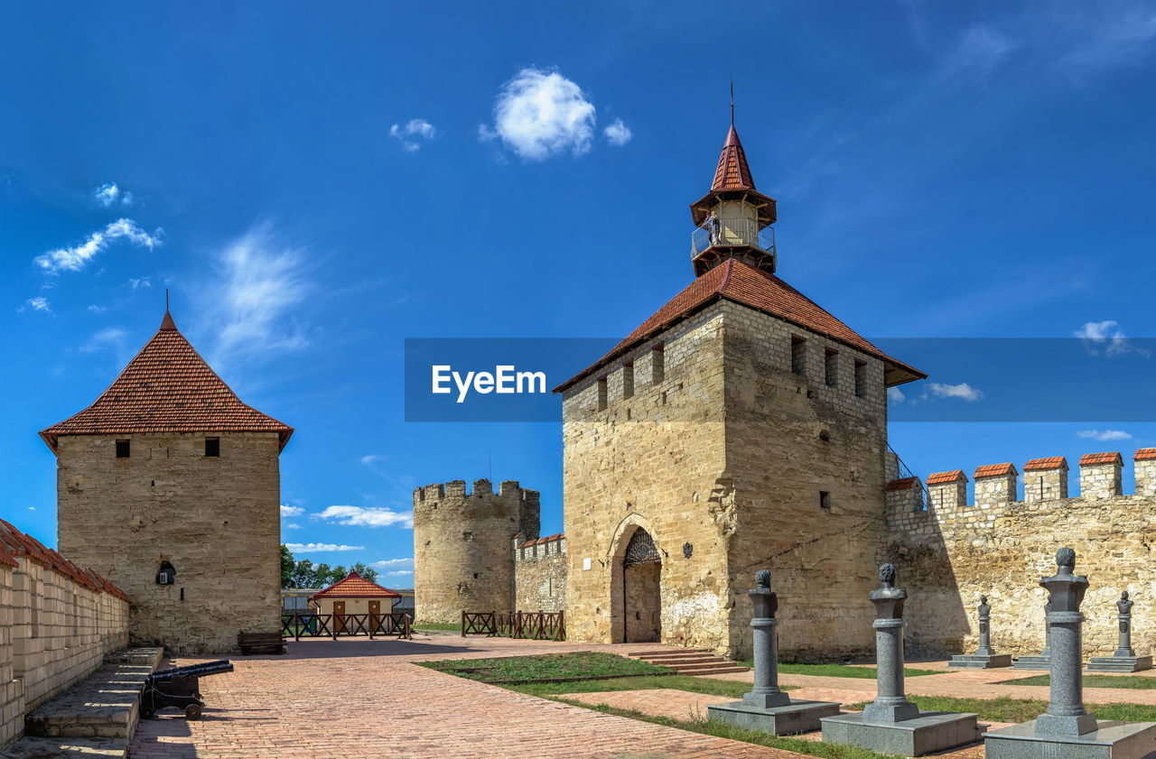 Fortress walls and towers of the tighina fortress in bender, transnistria or moldova