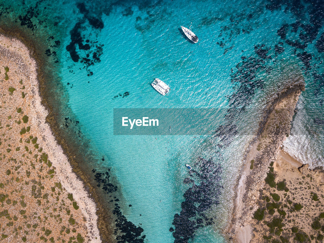 Aegean sea from above, greece