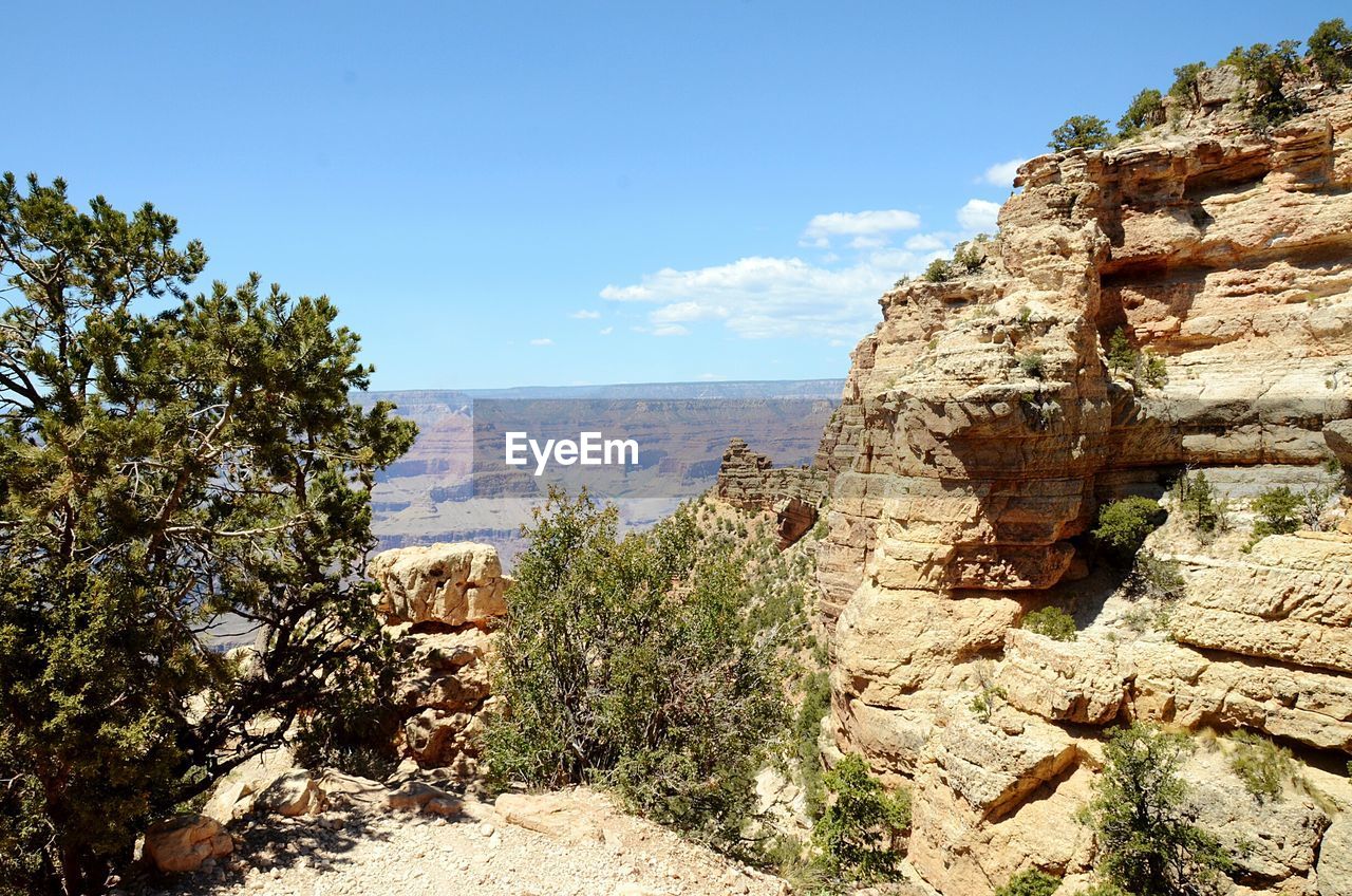 Scenic view of rocky mountains against sky at grand canyon national park