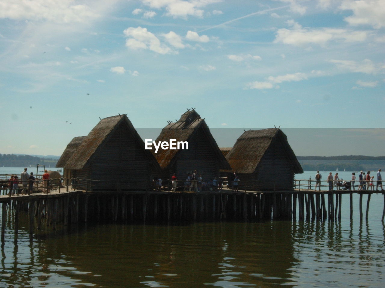 VIEW OF BUILT STRUCTURES IN WATER