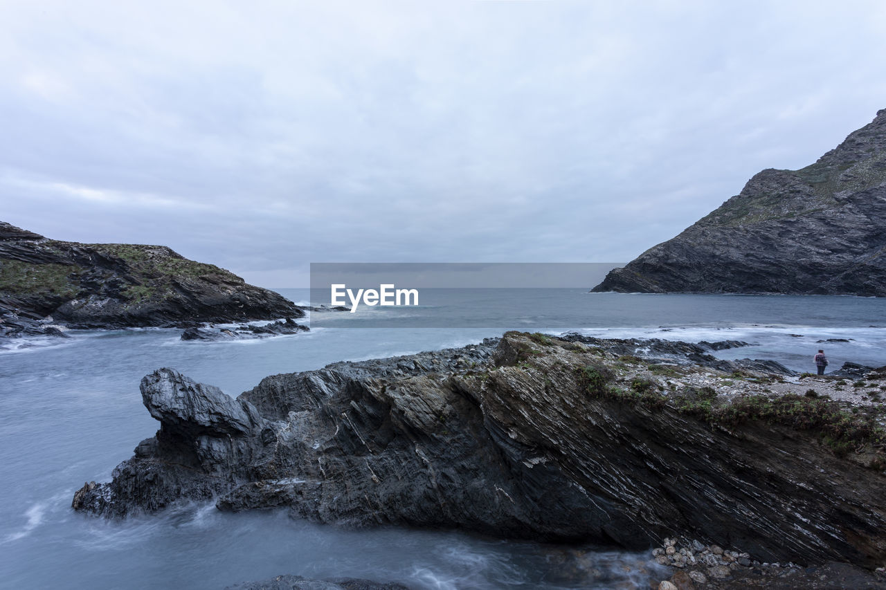 Scenic view of sea against sky in cala li fureddi