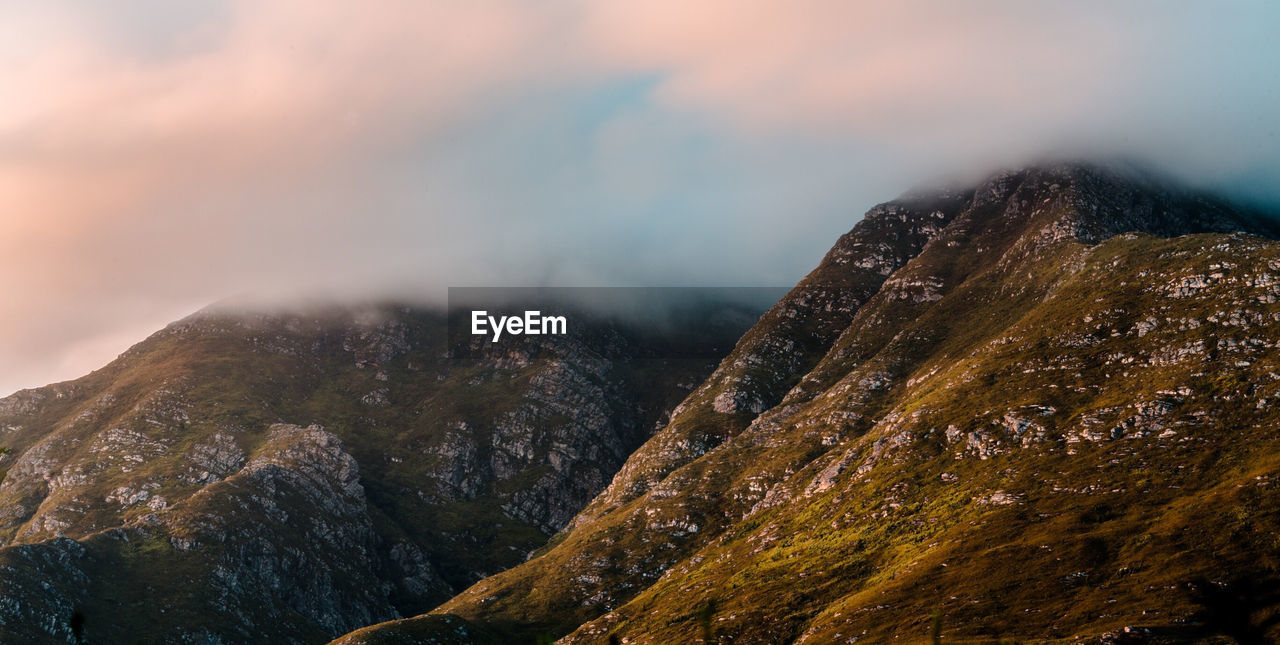 Close-up of mountain against sky