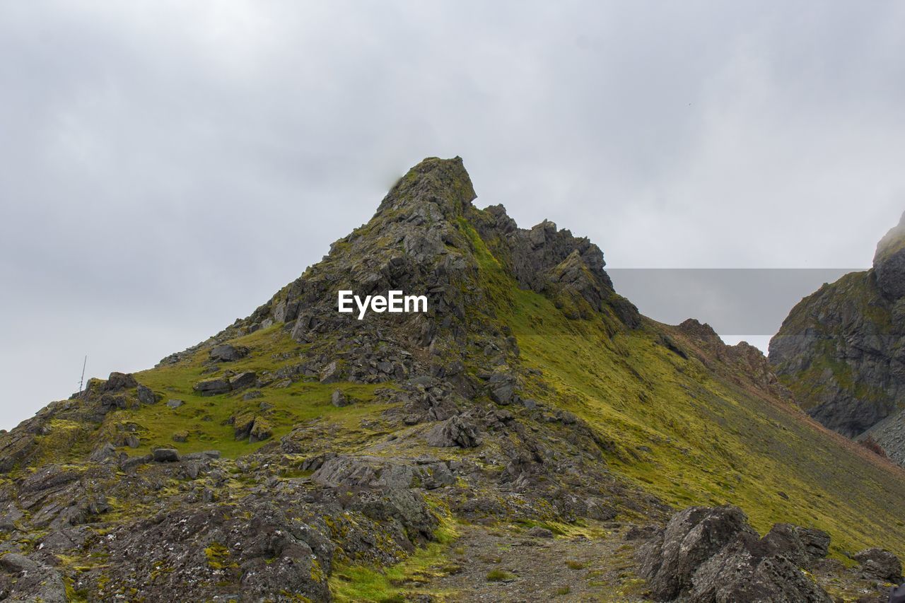 Low angle view of mountain against sky