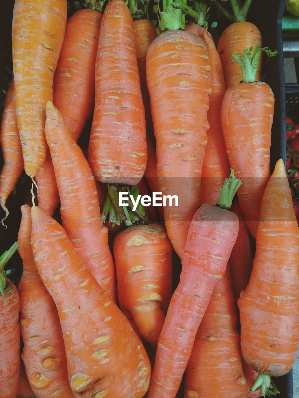 High angle view of vegetables for sale in market