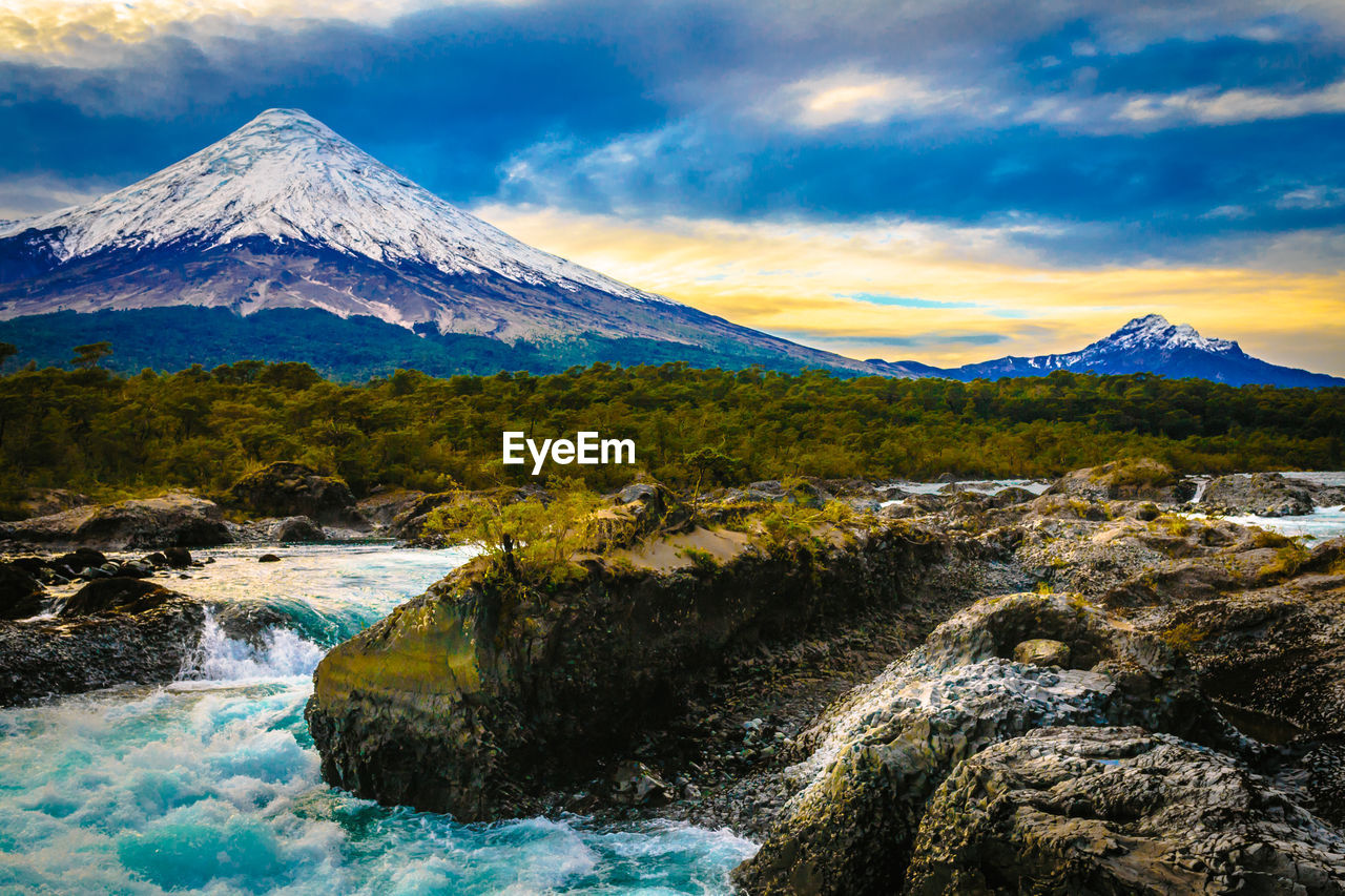 Scenic view of mountain range