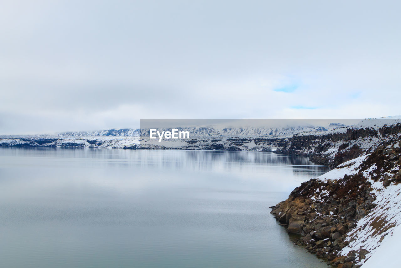 SCENIC VIEW OF SEA DURING WINTER