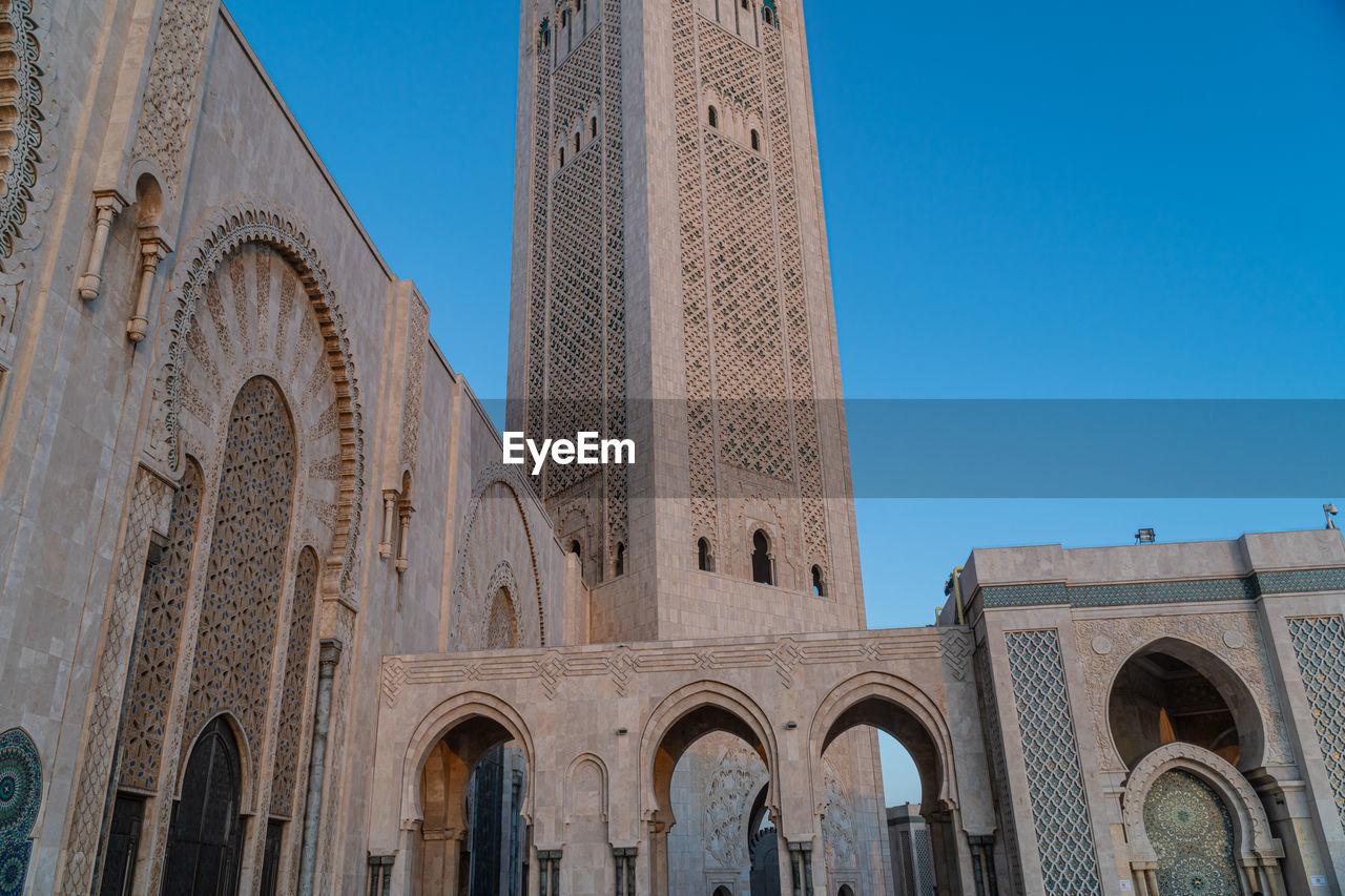 Hassan ii mosque, exterior of hassan 2 mosque in casablanca morocco