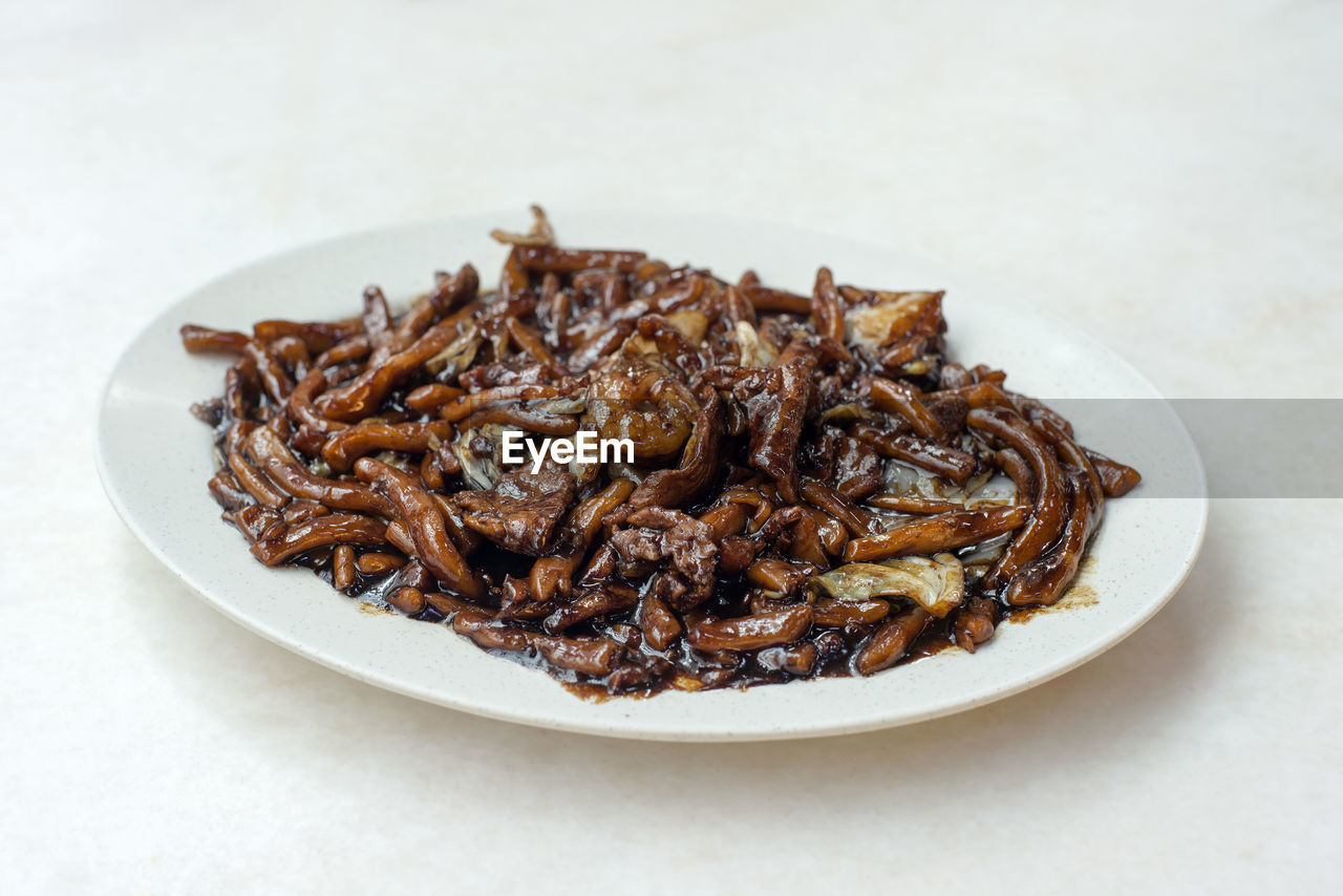 Close-up of food served in plate