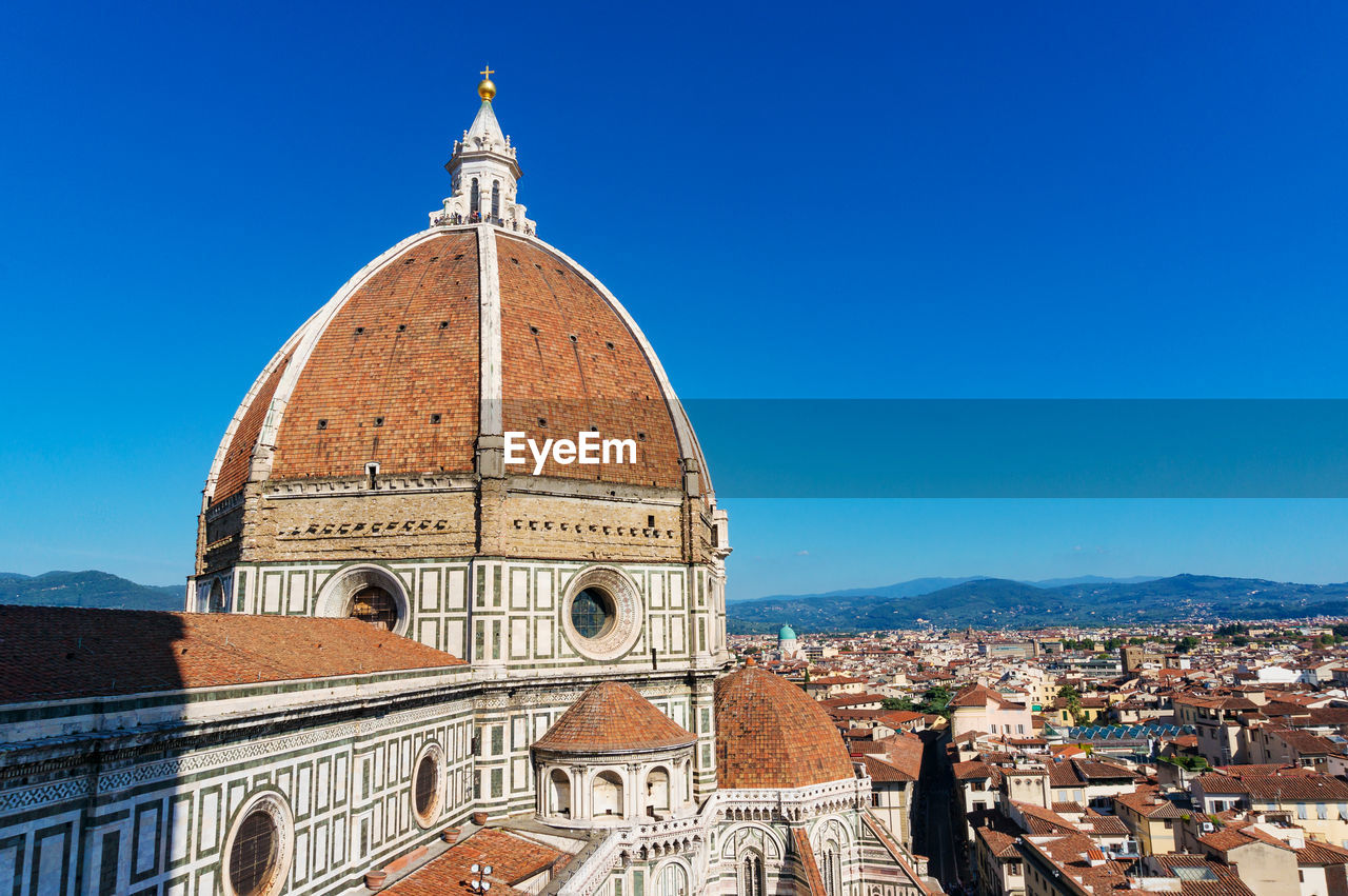 View of cathedral against clear blue sky