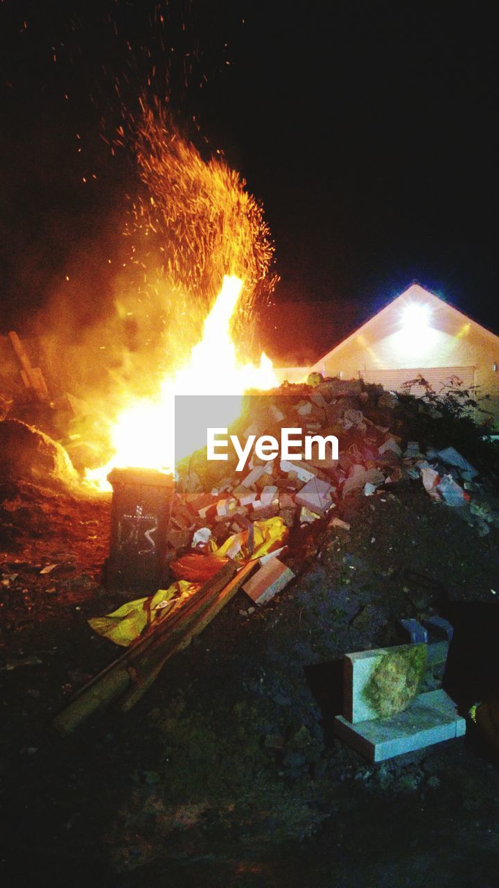 VIEW OF FIRE IN FIRE