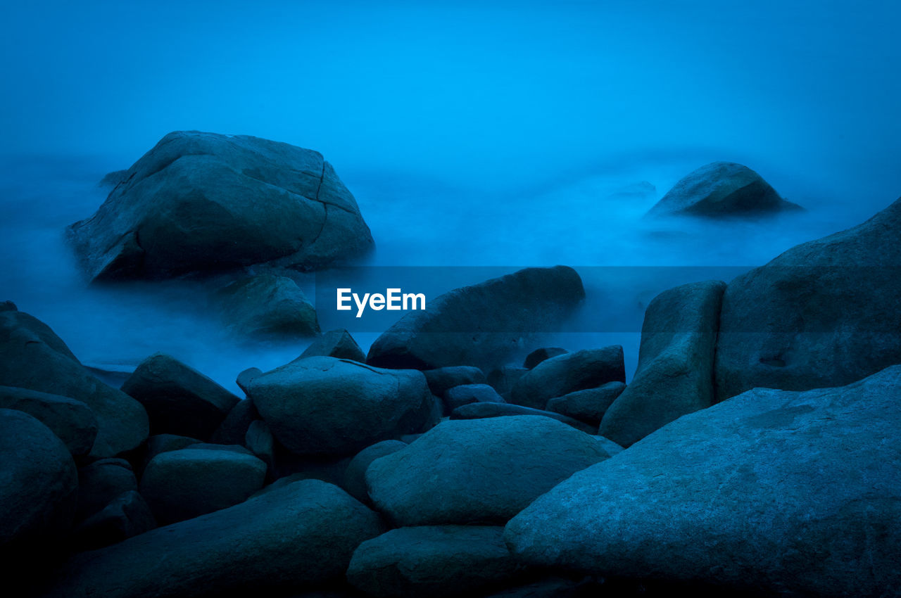 Long exposure of rocks