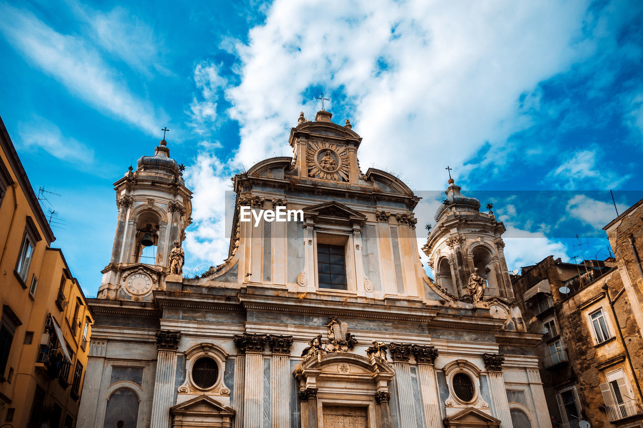 Low angle view of historical building against sky