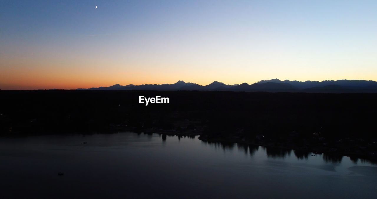 SCENIC VIEW OF LAKE AGAINST CLEAR SKY