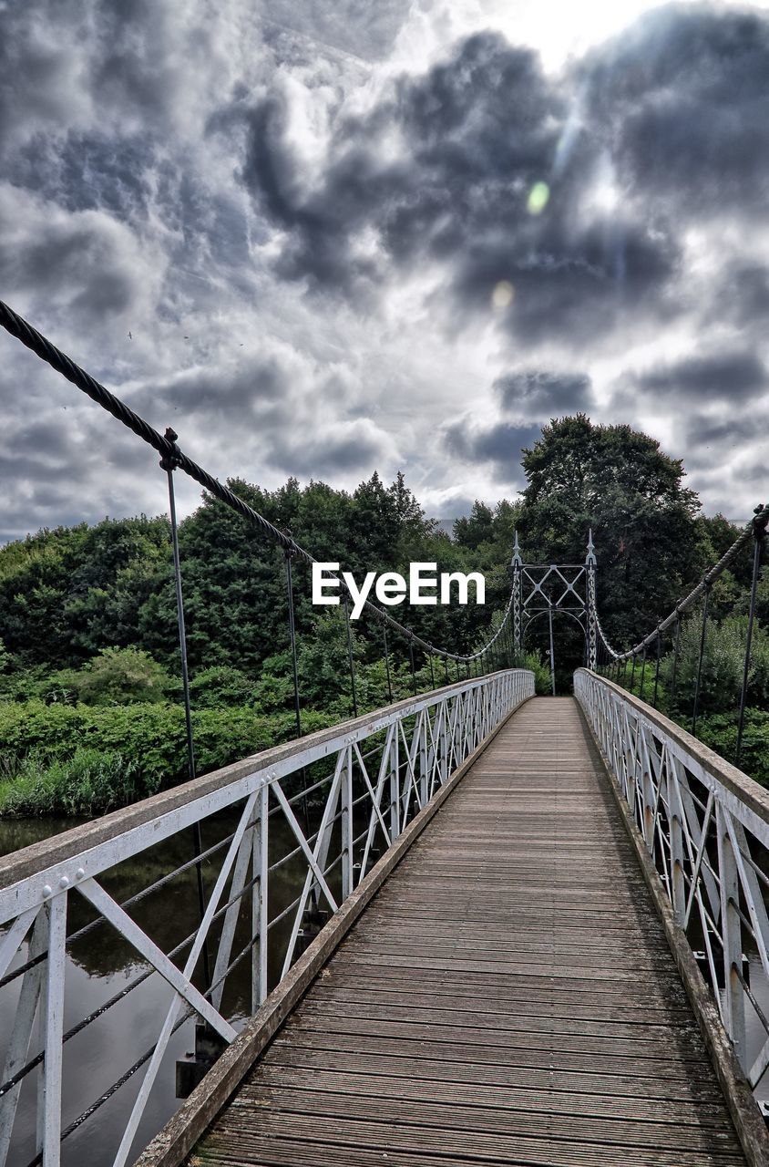 FOOTBRIDGE AGAINST TREES AND PLANTS