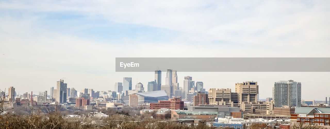 Minneapolis skyline in winter