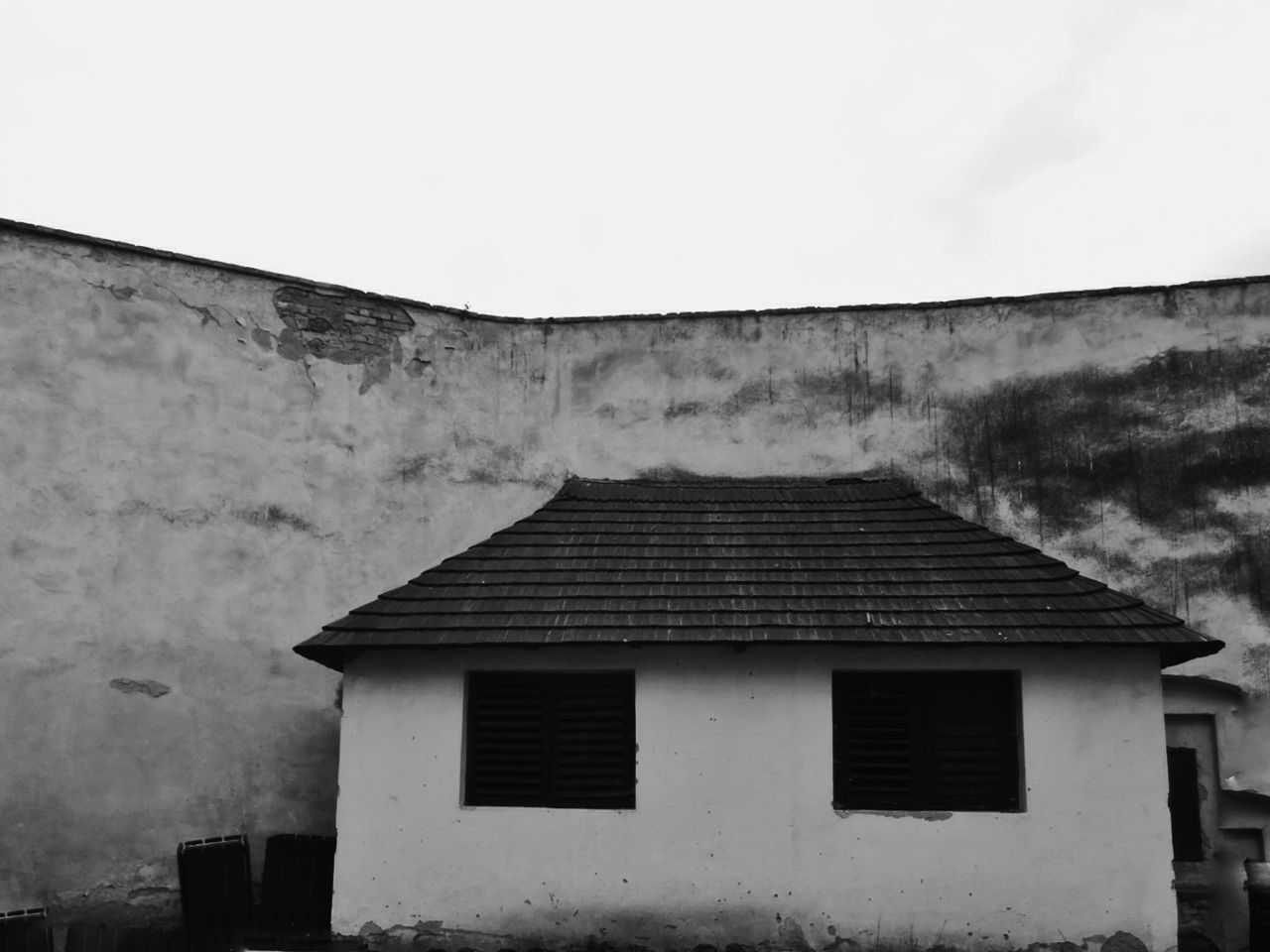 House against wall