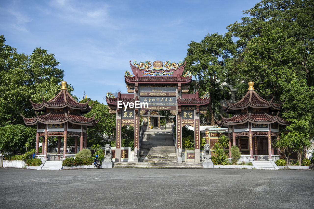 low angle view of temple against sky