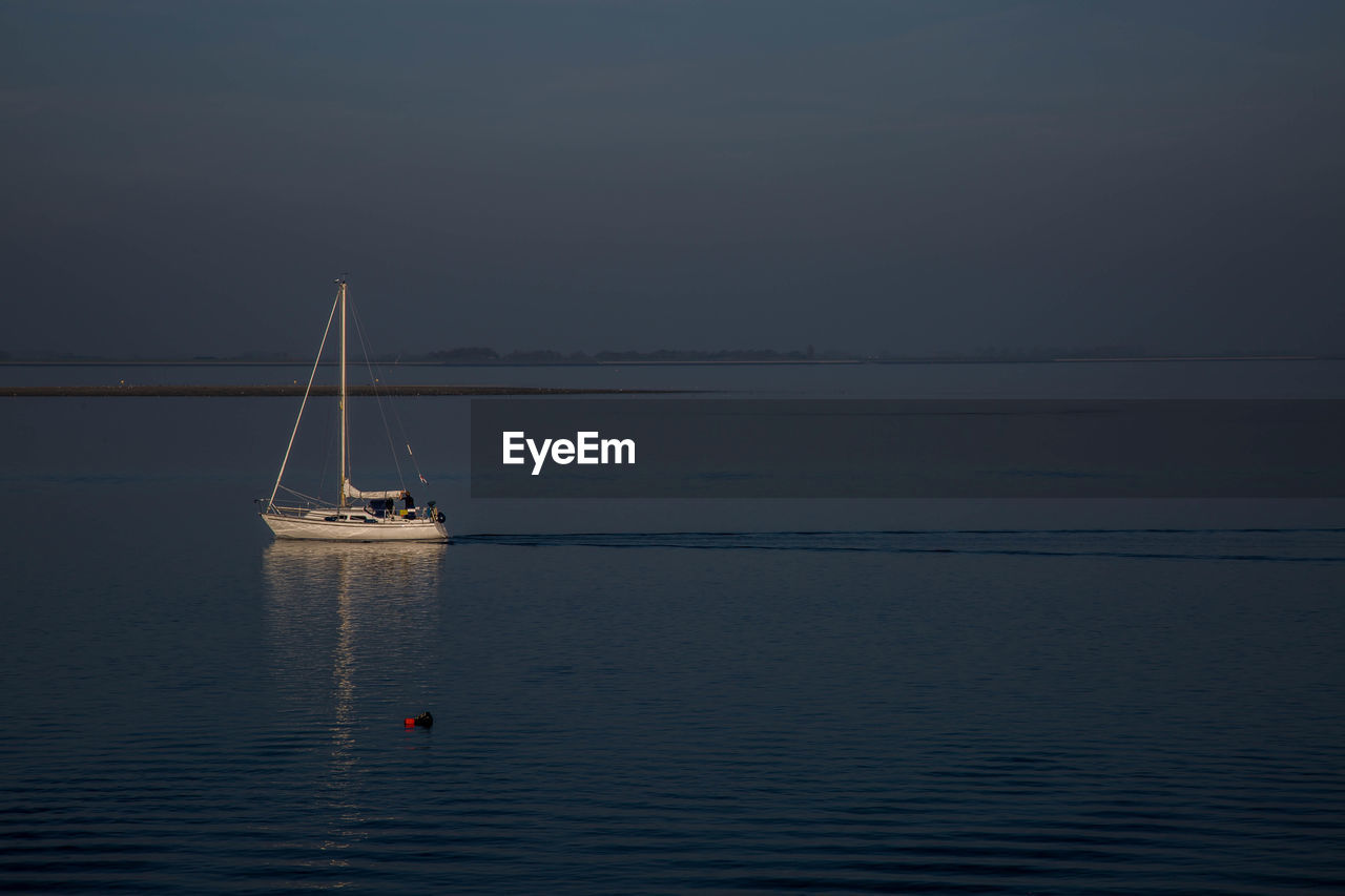 Boats in calm sea