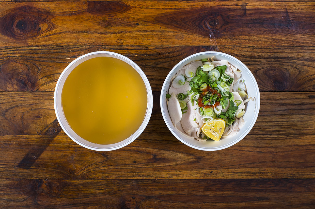 DIRECTLY ABOVE SHOT OF SERVED FOOD ON WOODEN TABLE