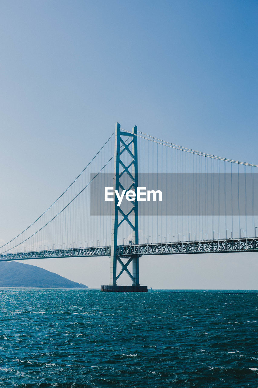 View of suspension bridge against sky