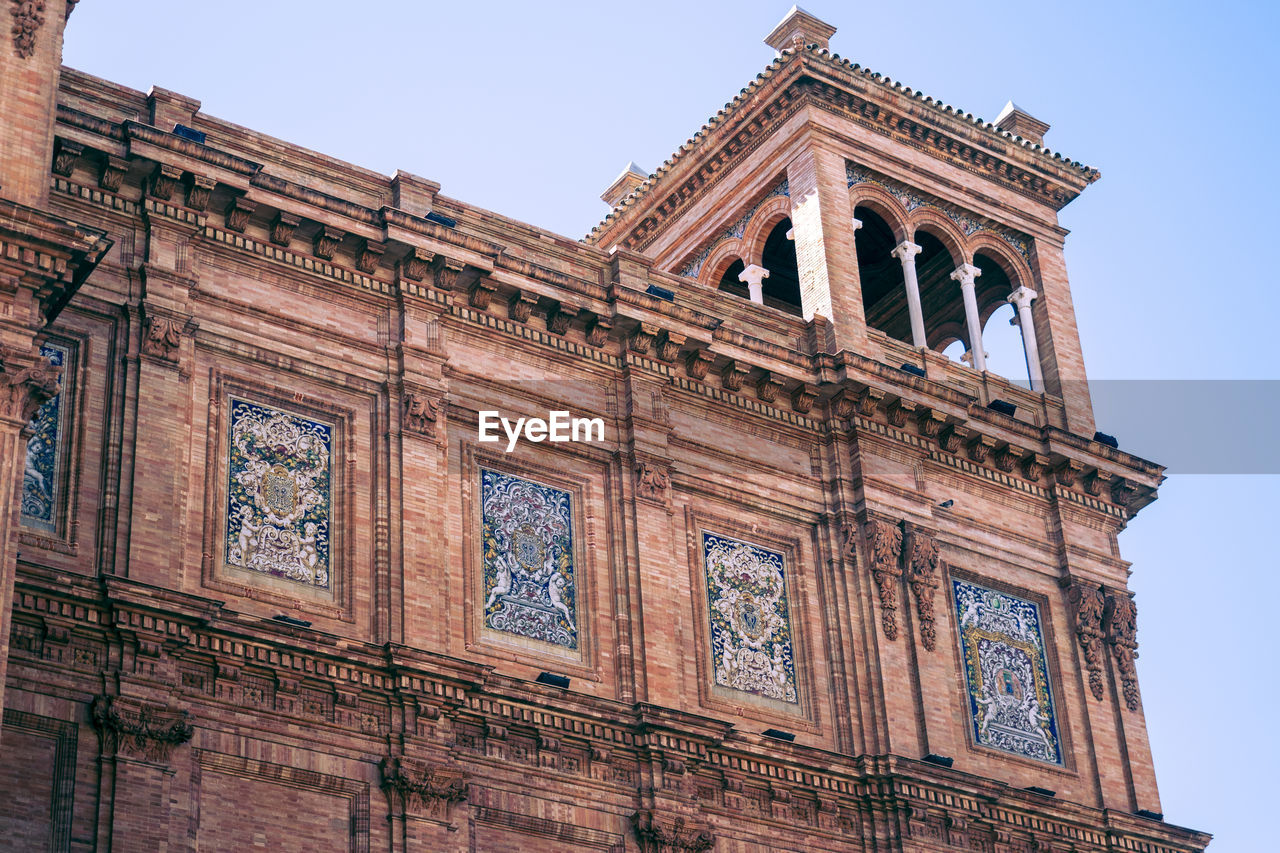 Low angle view of historical building against sky